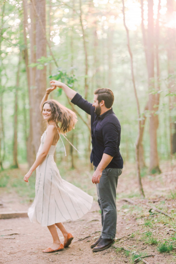 State park engagement session by the river