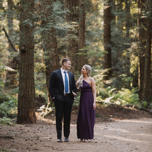 Woodsy and coastal engagement session in Vancouver