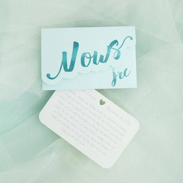Learn how to make your own custom vow notebooks!