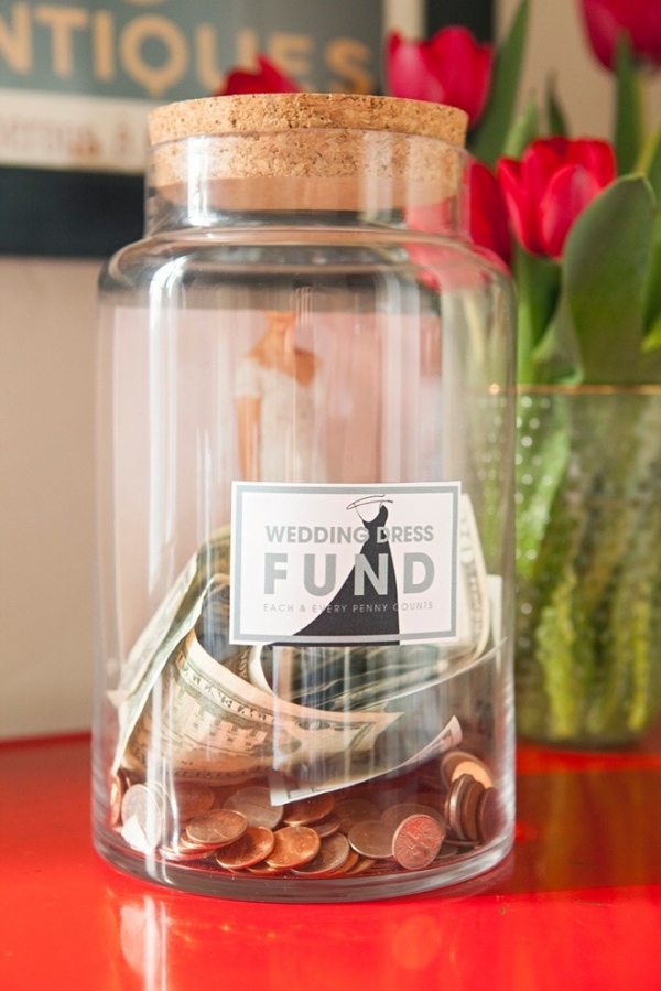 Learn how to make your own Wedding Dress fund photo jar!
