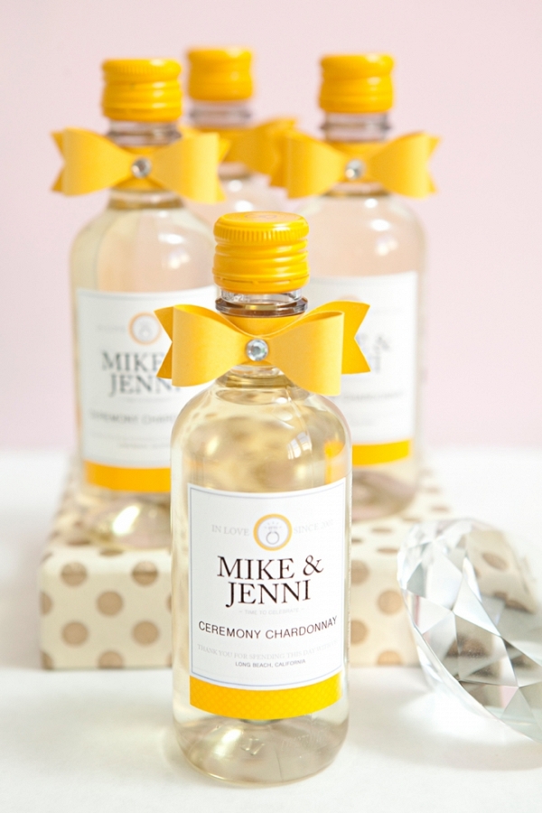 Learn how to make your own mini-wine bottle favors!