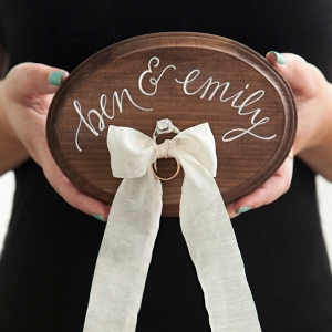 Learn how to make your own personalized ring bearer plaque!