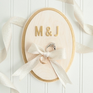 Learn how to make your own personalized ring bearer plaque!