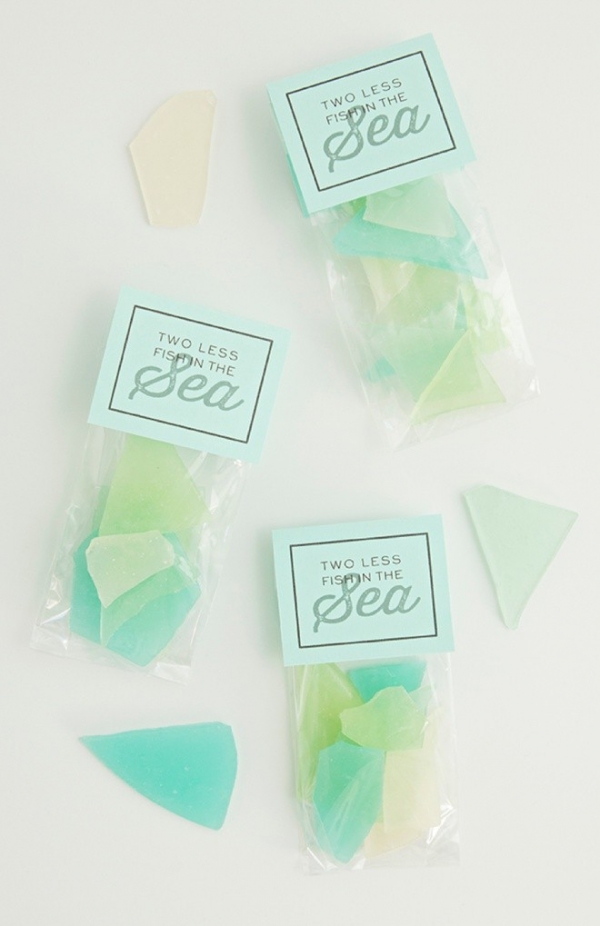 Learn how to make your own sea glass hard candy wedding favors!
