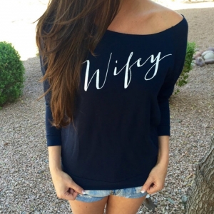 Wifey sweatshirt by Shirt Market, $23