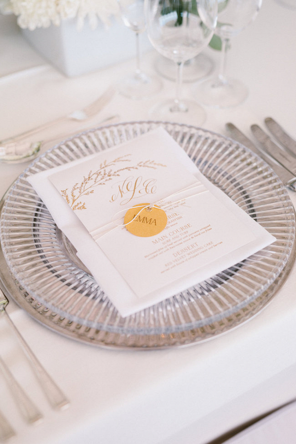 Place Setting with Glass Chargers