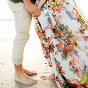 Engagement Shoot with Floral Dress