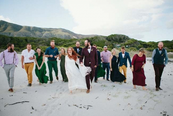 Colorful Mismatched Wedding Party