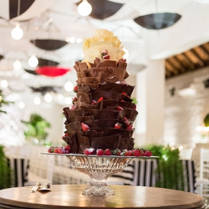 Chocolate ombre wedding cake