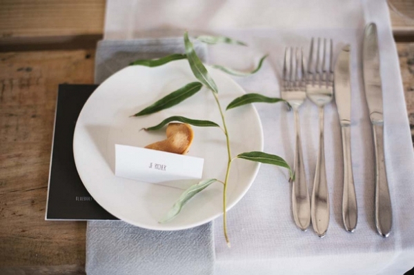 Place Setting with Fortune Cookie Favor