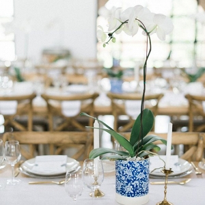 Tablescape with Orchid Centerpiece