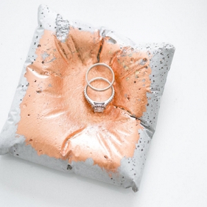 Concrete Copper Ring Pillow