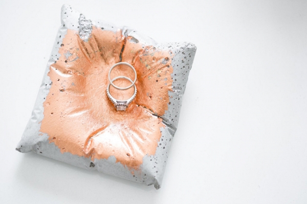 Concrete Copper Ring Pillow