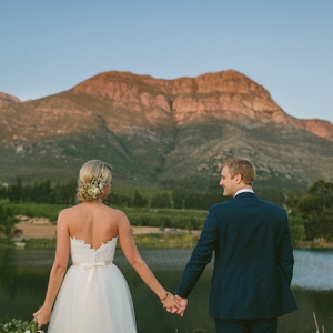 Bride & Groom with Mountain Backdrop