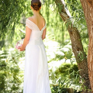 Off-the-shoulder Wedding Dress