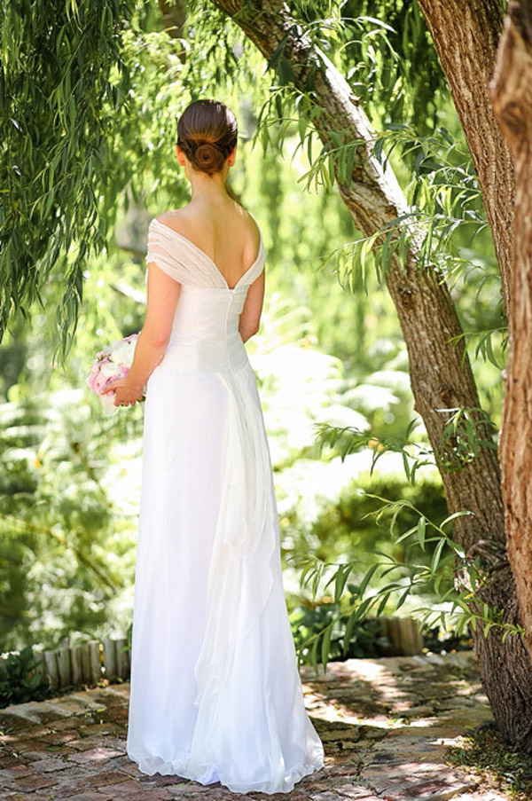 Off-the-shoulder Wedding Dress