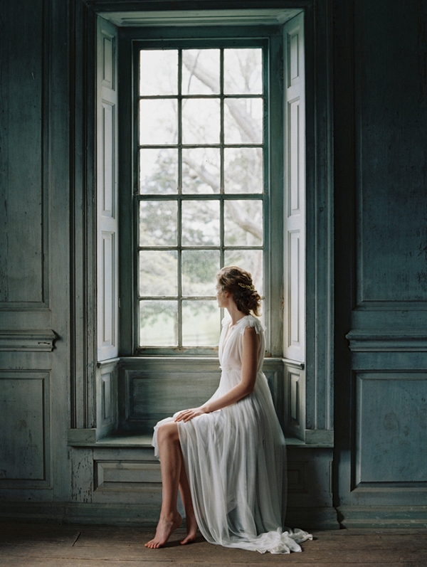 Bride at window