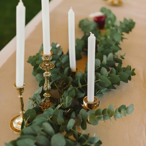 Candles, Greenery and Apple Runner