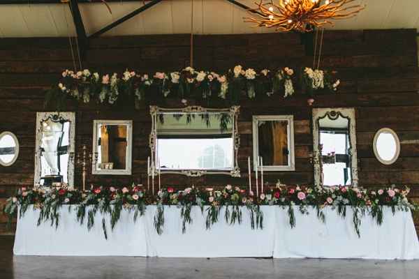Head Table with Floral Decor