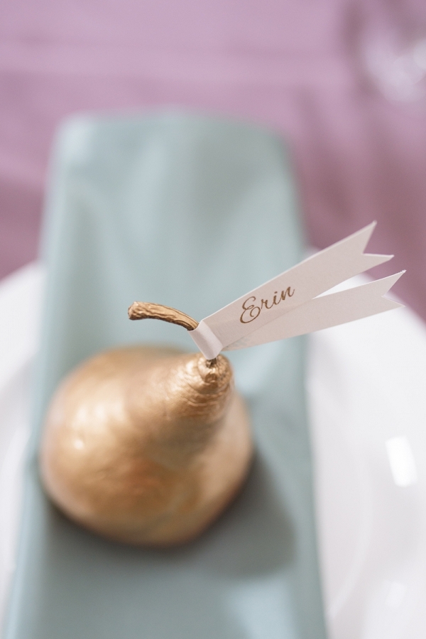 Gold Pear Placecard