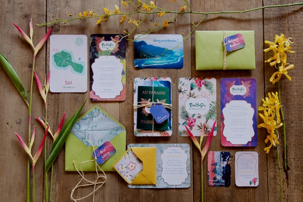 Tropical Themed Stationery Suite