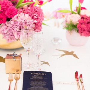 Pink, Navy & Gold Place Setting