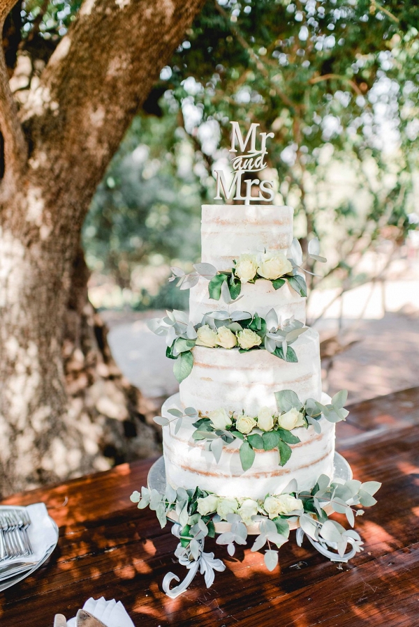 Semi Naked Cake with Laser Cut Topper