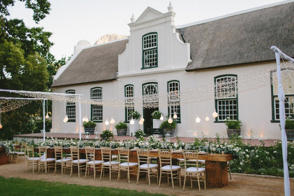 Outdoor Reception at Cape Dutch Homestead