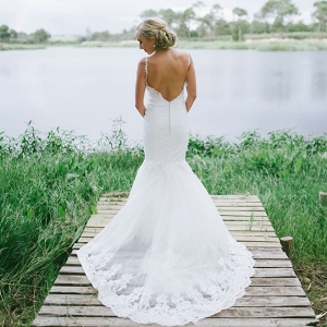 Low Back Lace Wedding Dress