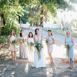 Bridesmaids in Mismatched Pastels