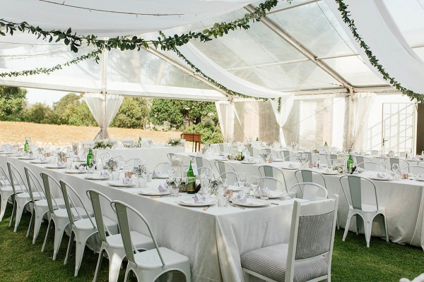 Clear Marquee with Greenery