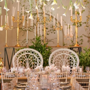 Opulent wedding head table
