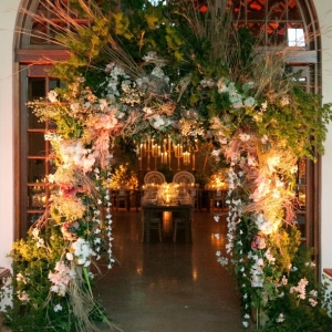 Opulent floral doorway