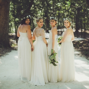 Long White Bridesmaid Dresses