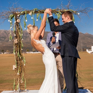 Ceremony with Branch & Tulip Arch