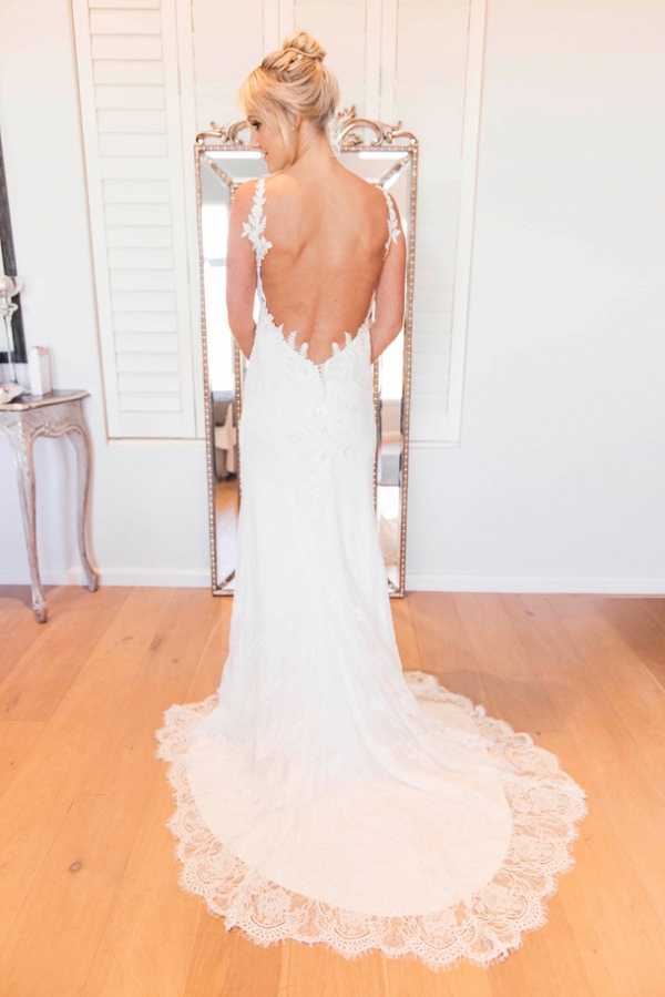 Backless Lace Wedding Dress