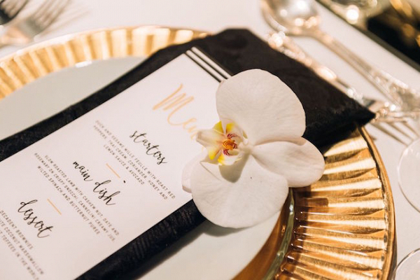 Modern Place Setting with Orchid