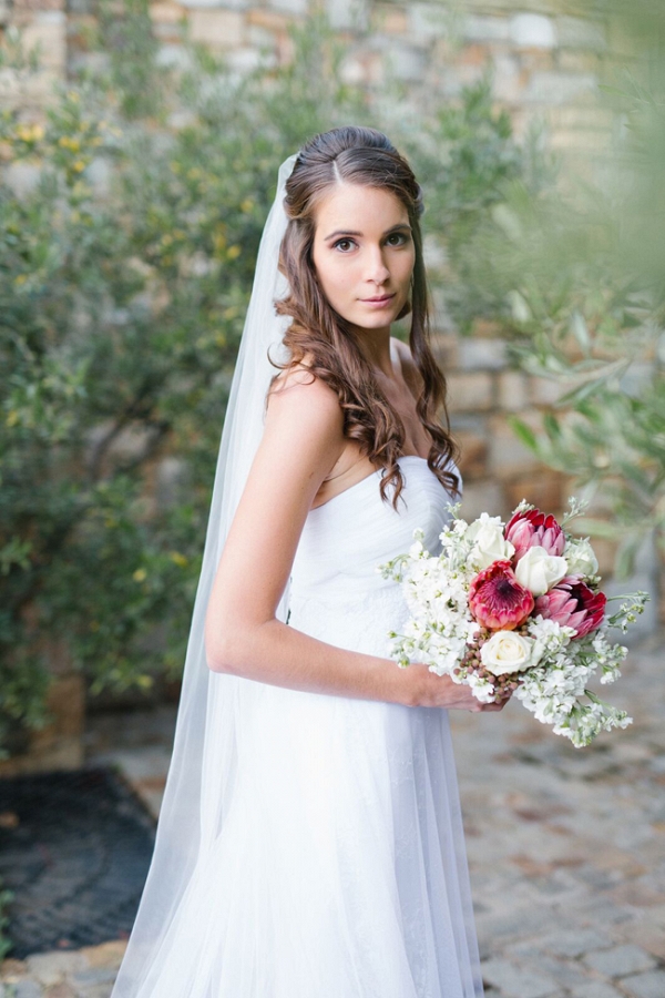 Bride with Protea Bouquet