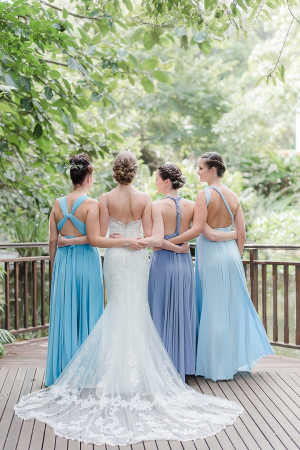 Blue Ombre Bridesmaids