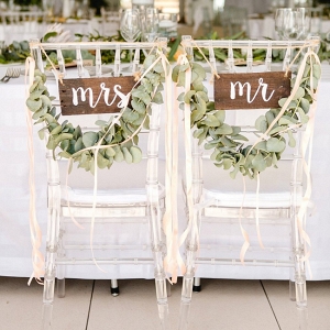 Chair Garlands and Mr & Mrs Signs