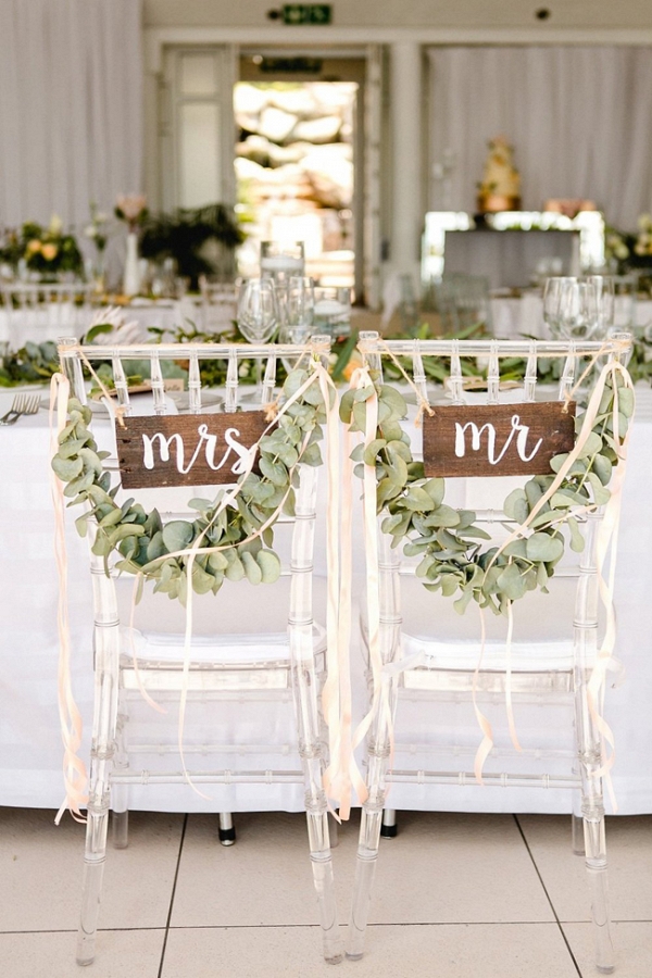 Chair Garlands and Mr & Mrs Signs