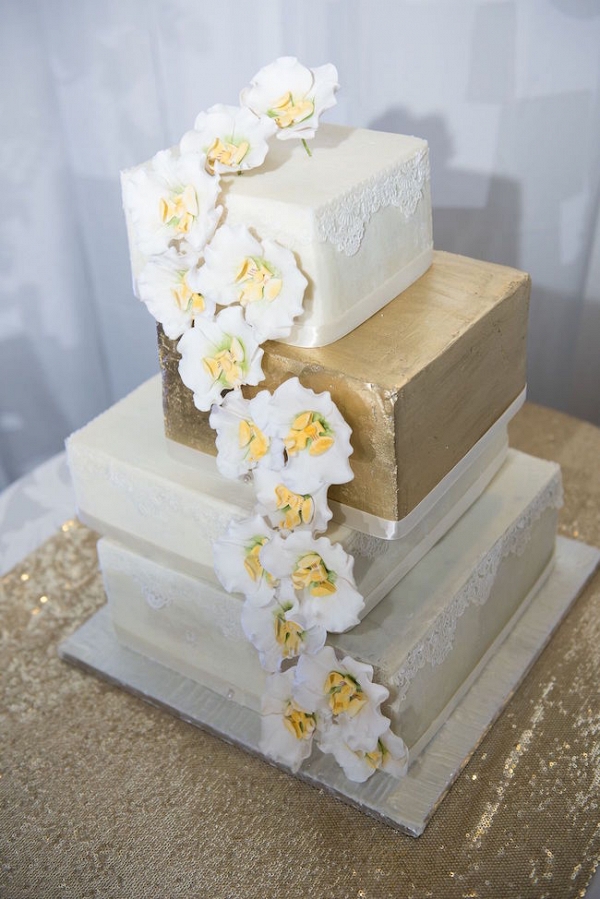 Square Tiered Wedding Cake