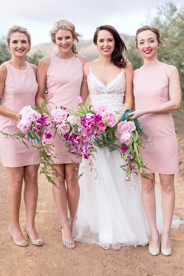 Pantone Rose Quartz Bridesmaid Dresses
