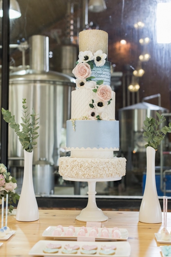 Tall Pastel Wedding Cake