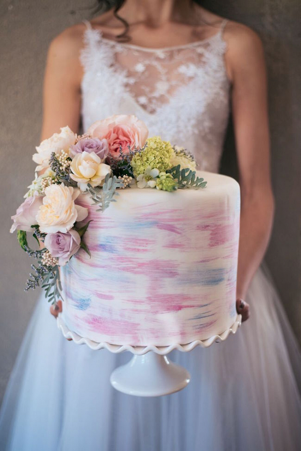 Watercolor Wedding Cake