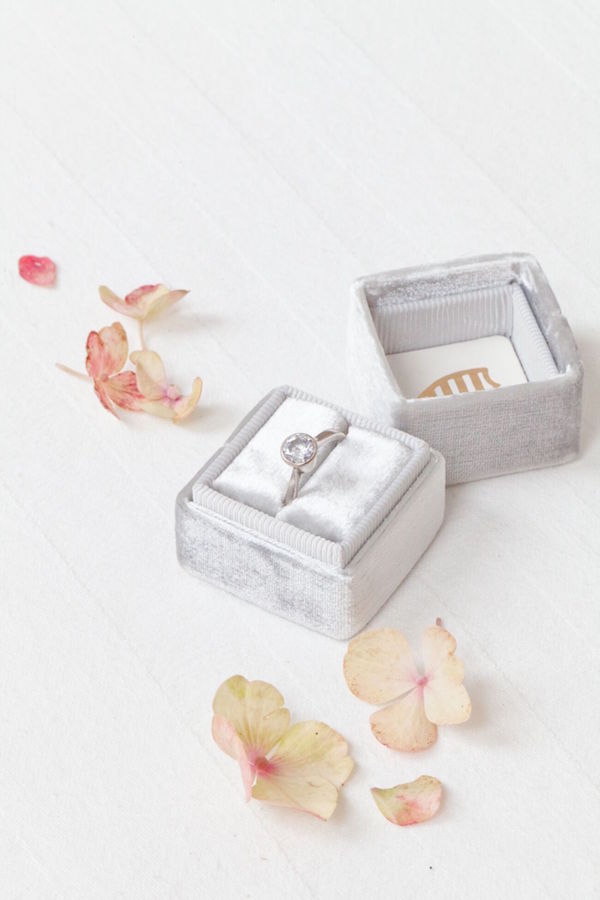 Engagement Ring in Velvet Box