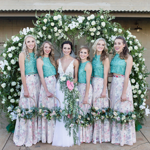 Floral Print Bridesmaids