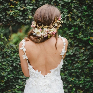 3D Floral Applique Wedding Dress