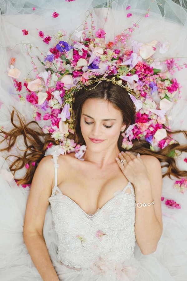 Bride Surrounded by Flowers