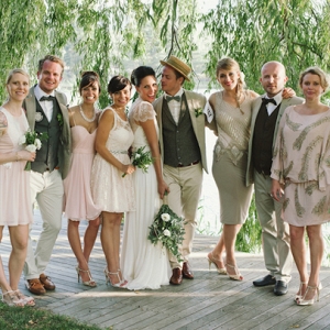 1920s inspired wedding party